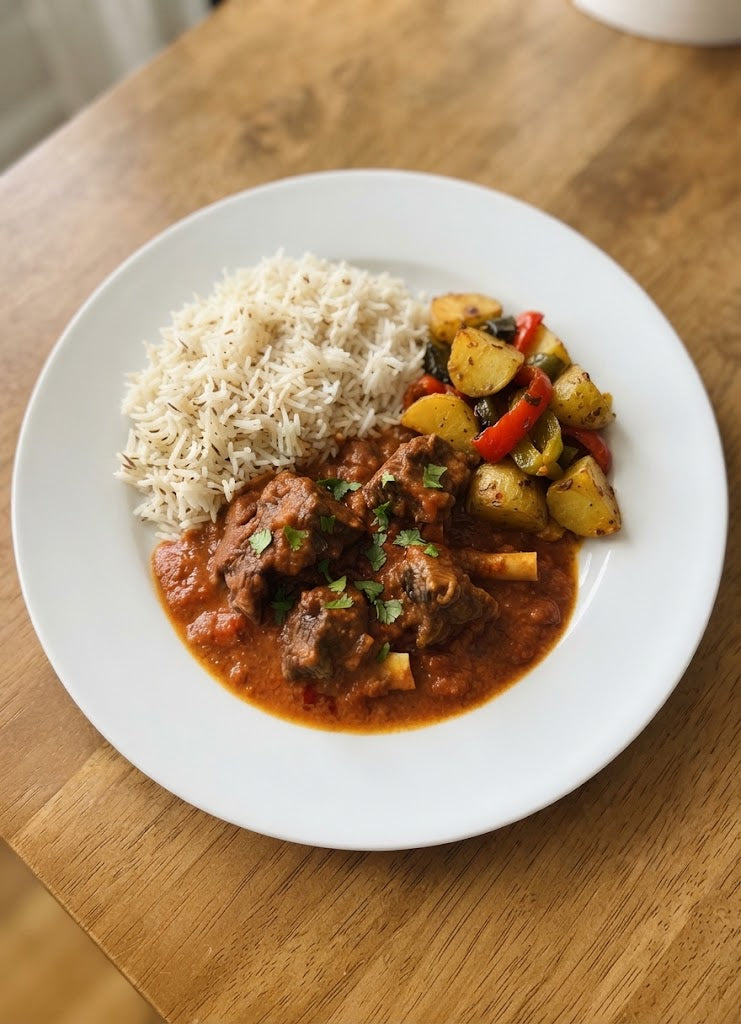 BEEF VINDALOO, MICROWAVE-FRIENDLY AND FLAVORFUL