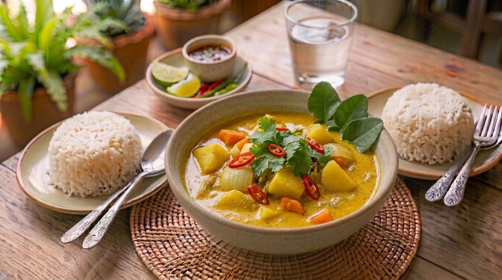 Yellow coconut curry