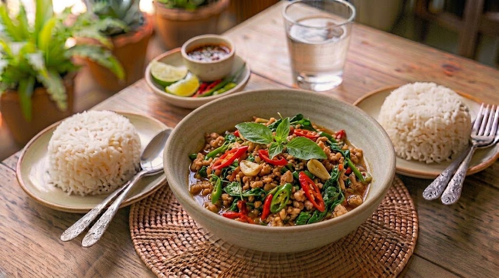 Basil-chile sauce