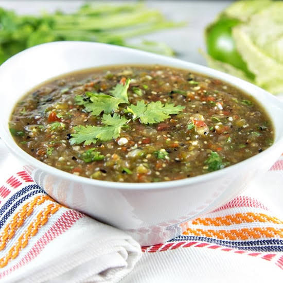 Roasted tomatillo chile verde