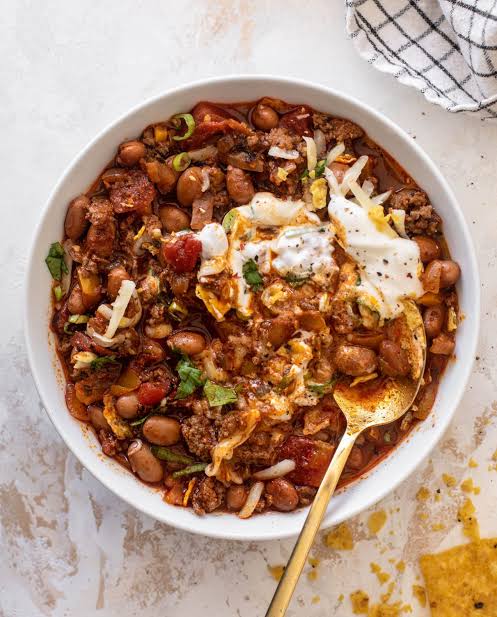 Pinto beans & peppers