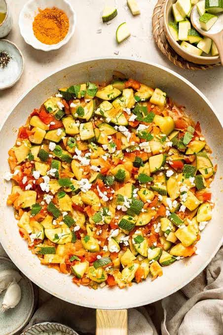 Zucchini, corn & peppers